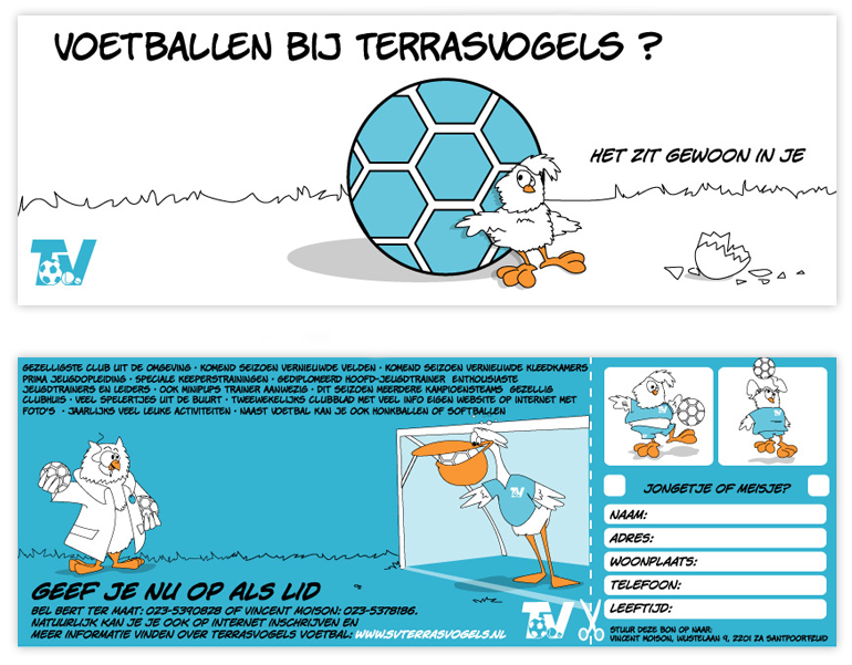 TERRASVOGELS FLYER VOETBAL