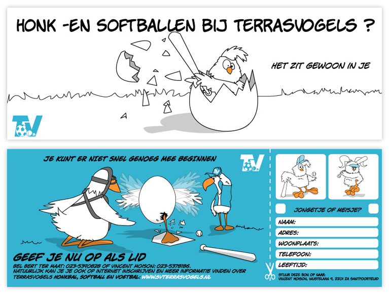 TERRASVOGELS FLYER HONK -EN SOFTBALL